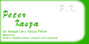 peter kasza business card